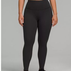 Lululemon Wunder Under Train High Rise Tight Contour Fit 28” Black Size 4